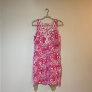 Lilly Pulitzer Vibrant Pink and White Mini Dress